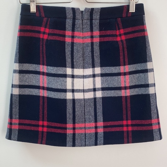 J. Crew Plaid Ruffle Double-Serge Wool Skirt - Picture 7 of 9